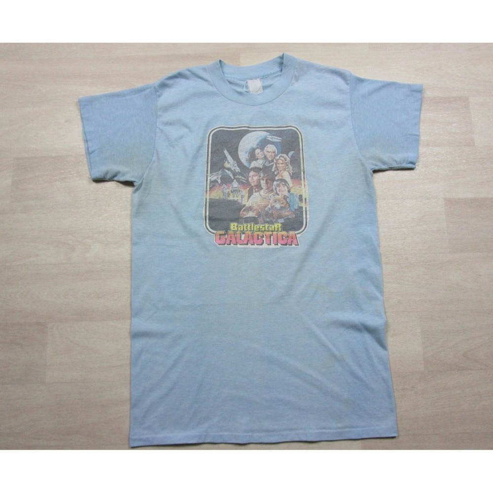 Vintage 70s Battlestar Galactica T Shirt (S) Single Stitch Universal 1978